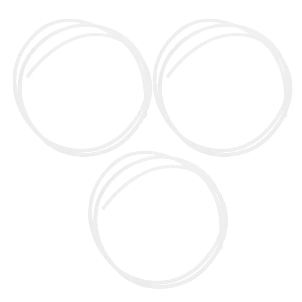 Set of 3 PTFE Tubes for 3D Printer, High Precision, Flexible, Compatible with PLA and ABS Filament Tubes