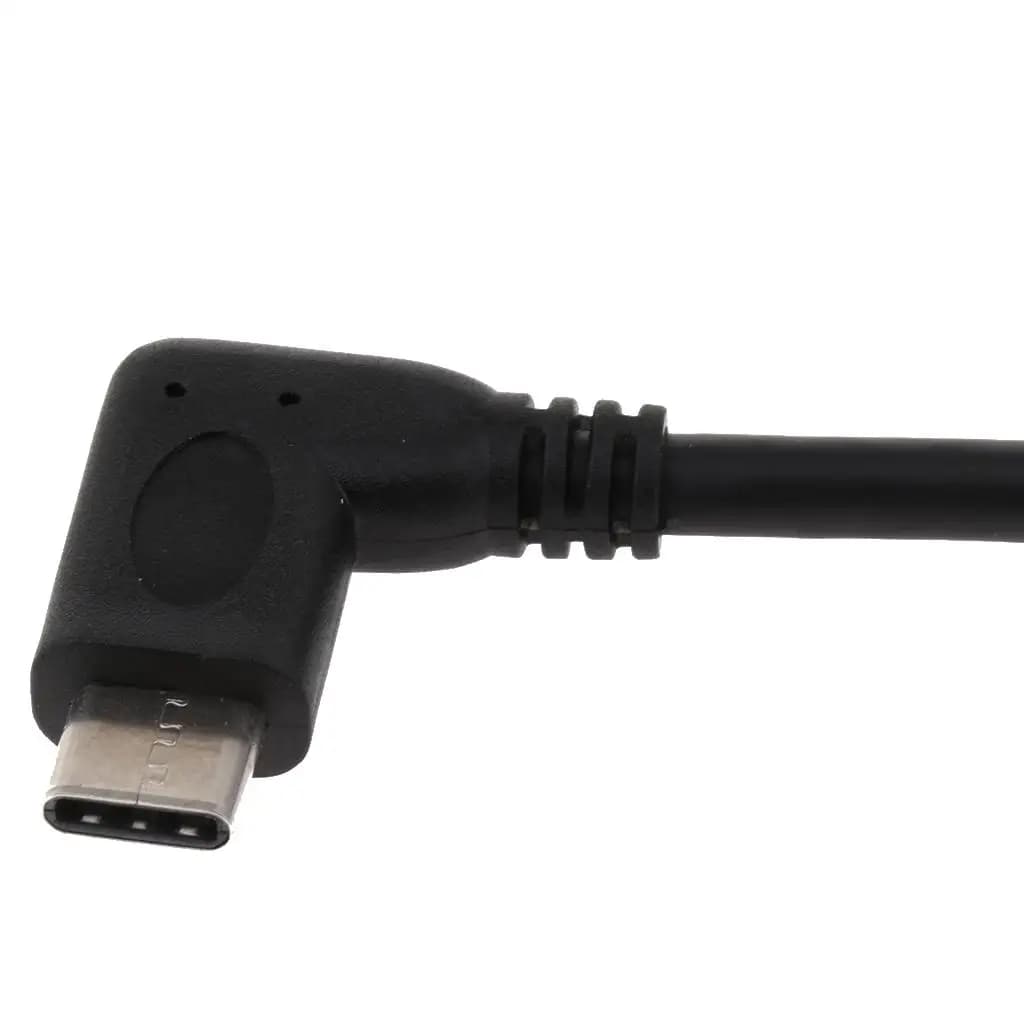 90 Degree USB Type C Male to Female Extension Cable Flexible OTG USB C Gender Adapter for Electronics