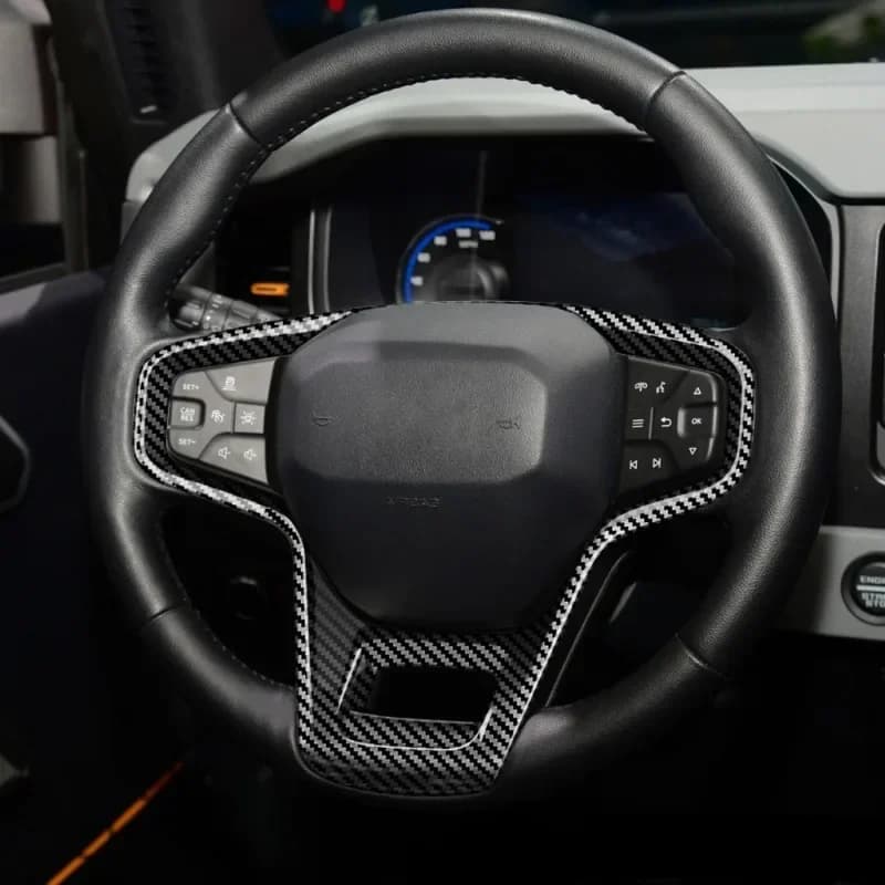 Rivestimento della copertura del telaio del pulsante del volante dell'auto per accessori interni Ford Bronco 2021 2022 2023 2024