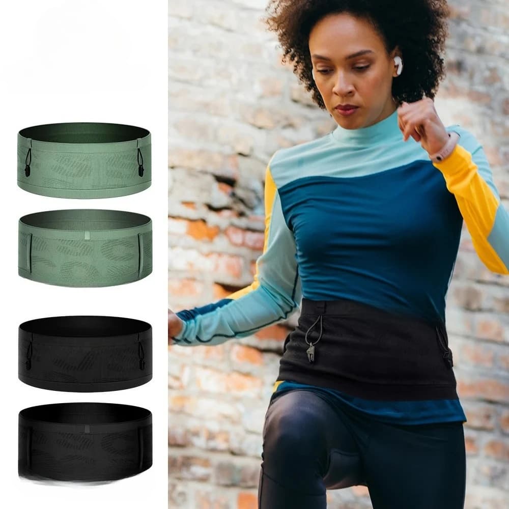 Breathable Running Waist Belt for Gym Lightweight Drying Gym with Slots For Men and Women