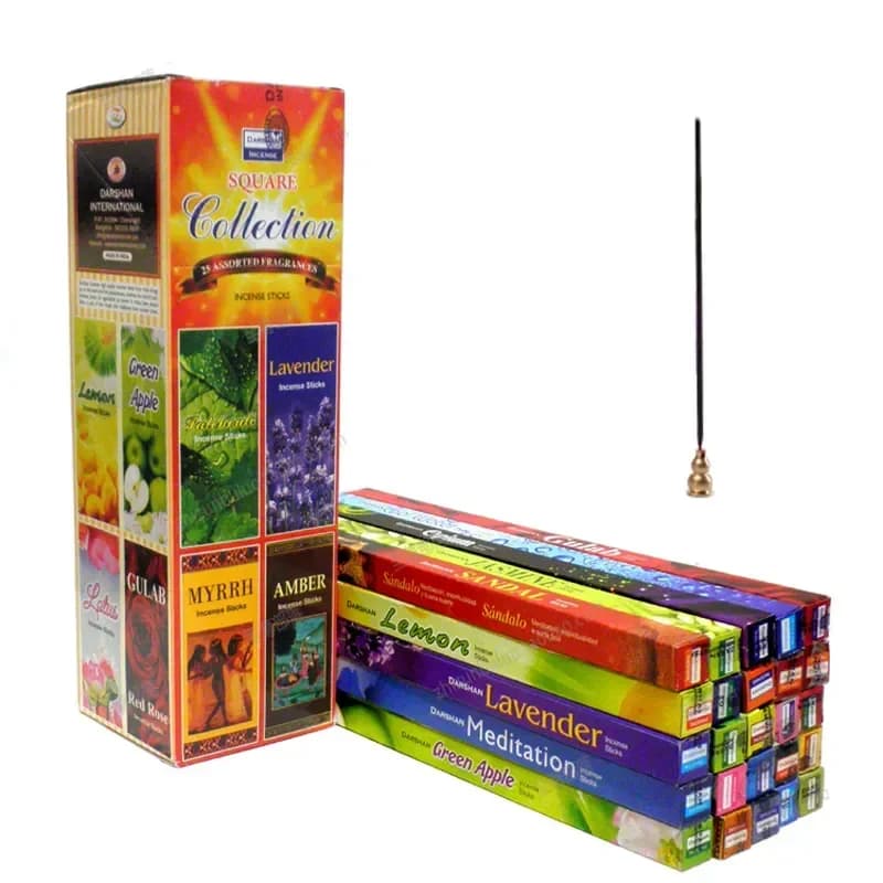 10/25 scatole/lotto Odore India Stick Incenso Tibetano Lavanda Salvia Bianca Legno di Sandalo Naturale Fragranza Per La Casa Interno Aria Pulita