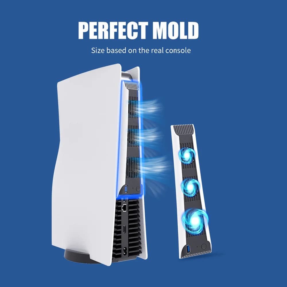 ABS Cooling Stand For PS5 Cooling Fan Vertical Stand Display Game Console Cooling Fan Cooler For PS5 Accessories