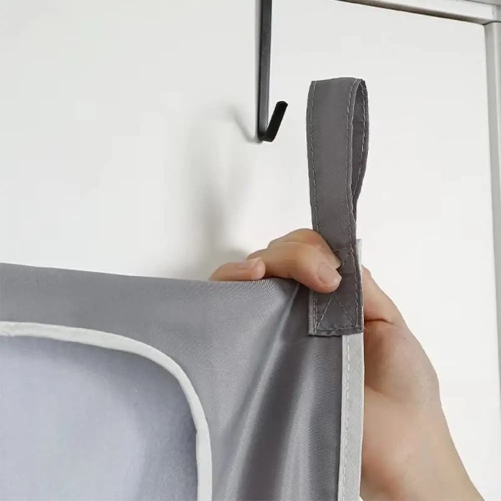 Wall Mounted Hanging Storage Bag Hanging Foldable Clothing Organizer Bag Lightweight Fabric Hanging Laundry Basket Laundry Room