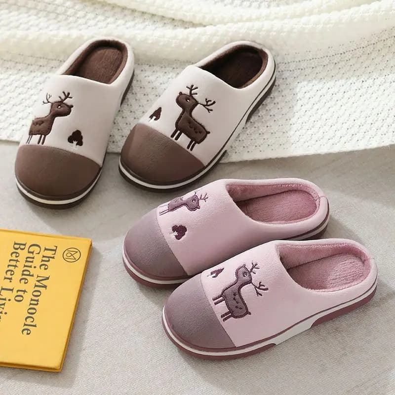 Pantofole da uomo in cotone, coppia invernale, suola spessa, antiscivolo, resistenti all'usura, silenziose, pantofole da interno per la casa di grandi dimensioni