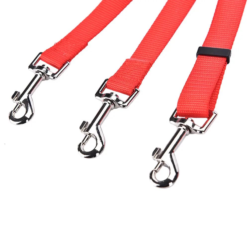 Nylon Tricephalous Dog Leash Heavy Duty Durable Walking Lead Comfort Grip Lightweight Weather Resistant For Small Medium Dogs