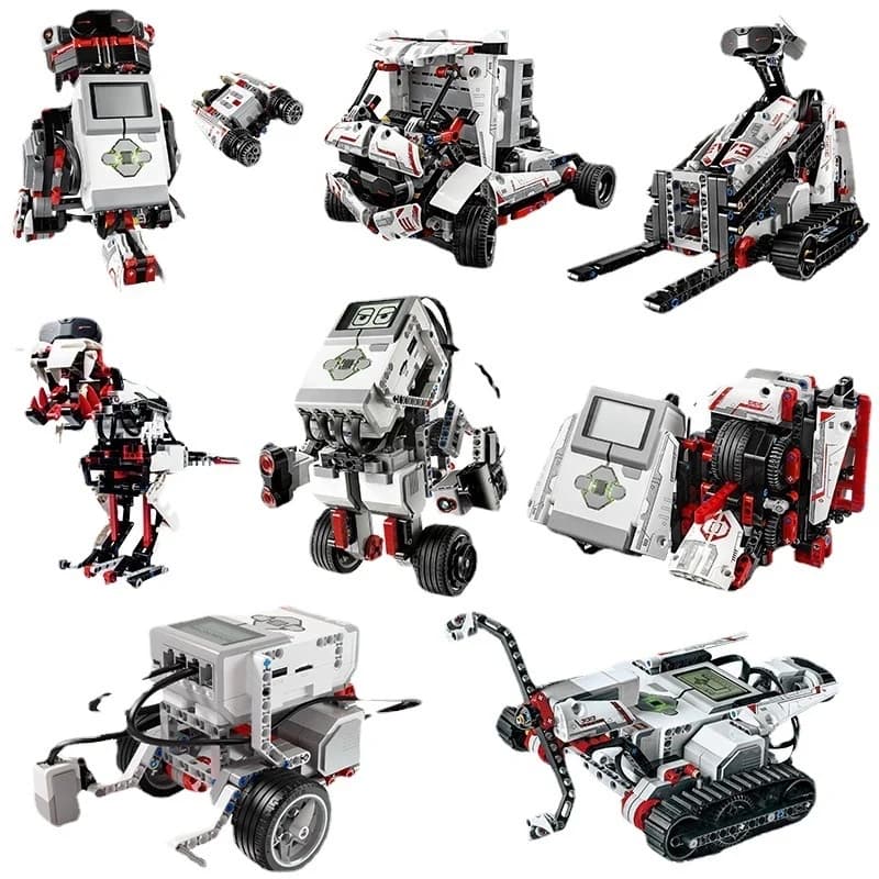 Set di blocchi di costruzione per l'educazione scientifica all'avanguardia dei giocattoli elettronici modello di robot in plastica compatibile
