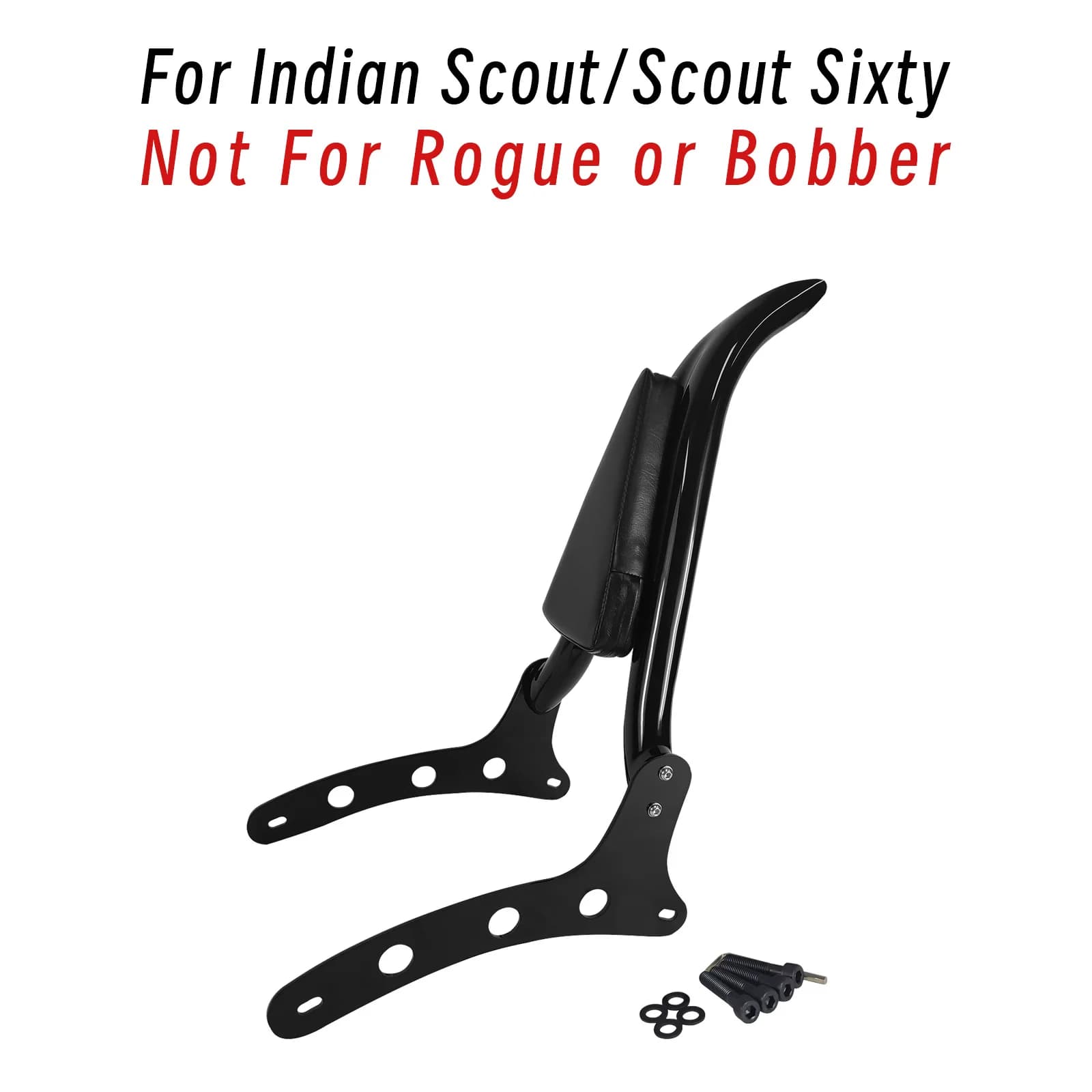 Per Indian Scout 2015-2024 Scout Sixty 2016-2024 ABS 2019-2020 Schienale moto con portapacchi Sissy Bar [Non per Bobber o Rogue]