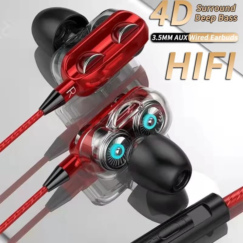 Running Gaming Audio Accessories 3.5mm In Ear Stereo Headset Noise Canceling Design For iPhone Xiaomi Huawei Heavy Bass Sound