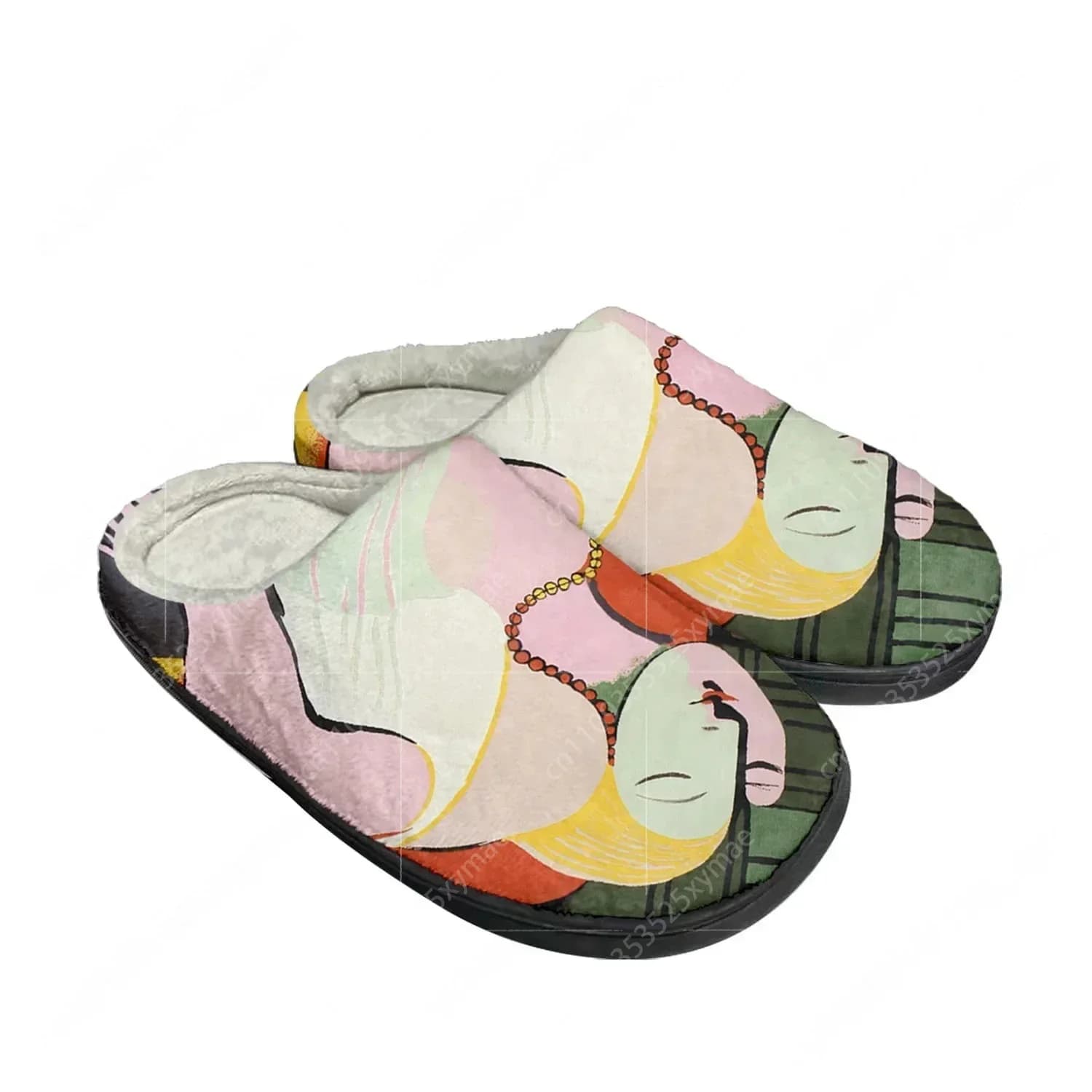 Picasso Art Painting Work Dream Home Cotton Custom Slippers Mens Womens Sandals Plush Bedroom Keep Warm Shoes Thermal Slipper