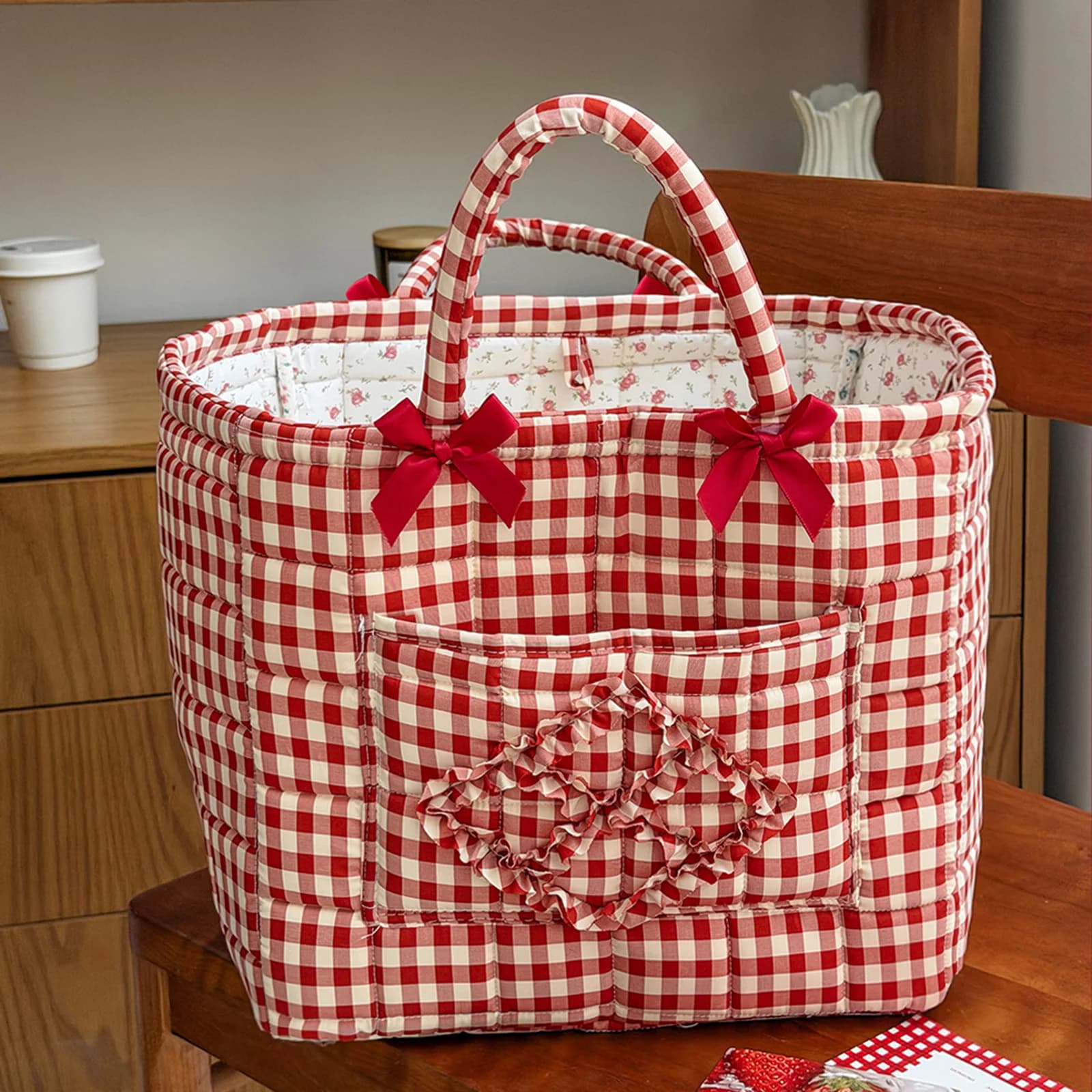 Fabric Portable Storage Bag with Handles Collapsible Laundry Hamper Laundry Basket for Picnic Shopping Travel Car Bedroom