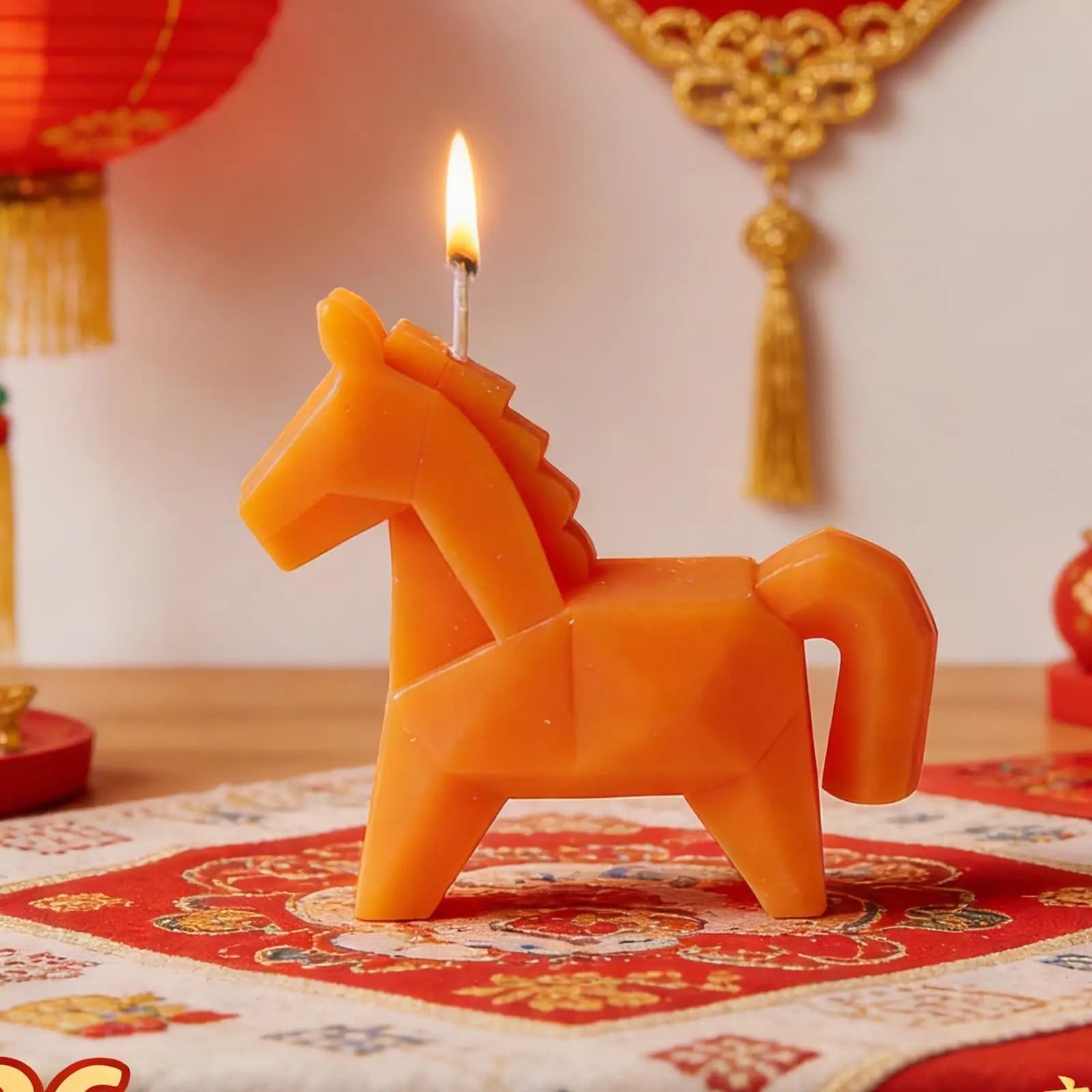 Candela Profumata a Forma di Cavallo, Decorazione Tradizionale Portafortuna, Candela Profumata per Camera da Letto, Soggiorno, Scrivania, per Donne e Ragazze