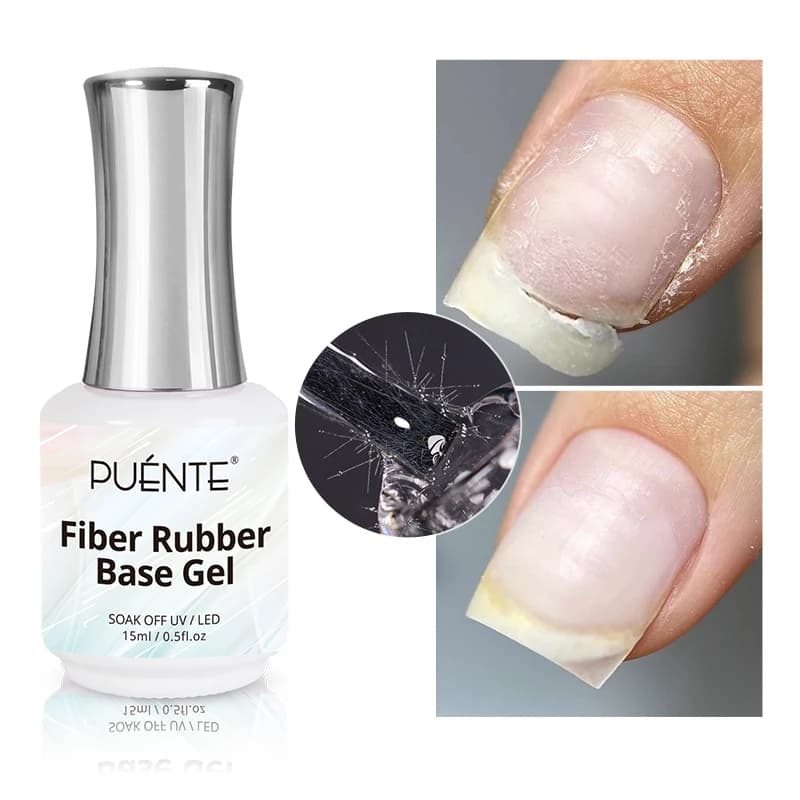 PUENTE 15ML Gel base in gomma per fibra di vetro a costruzione rapida per unghie rotte Rinforzo trasparente per unghie Soak Off Vernice gel da costruzione