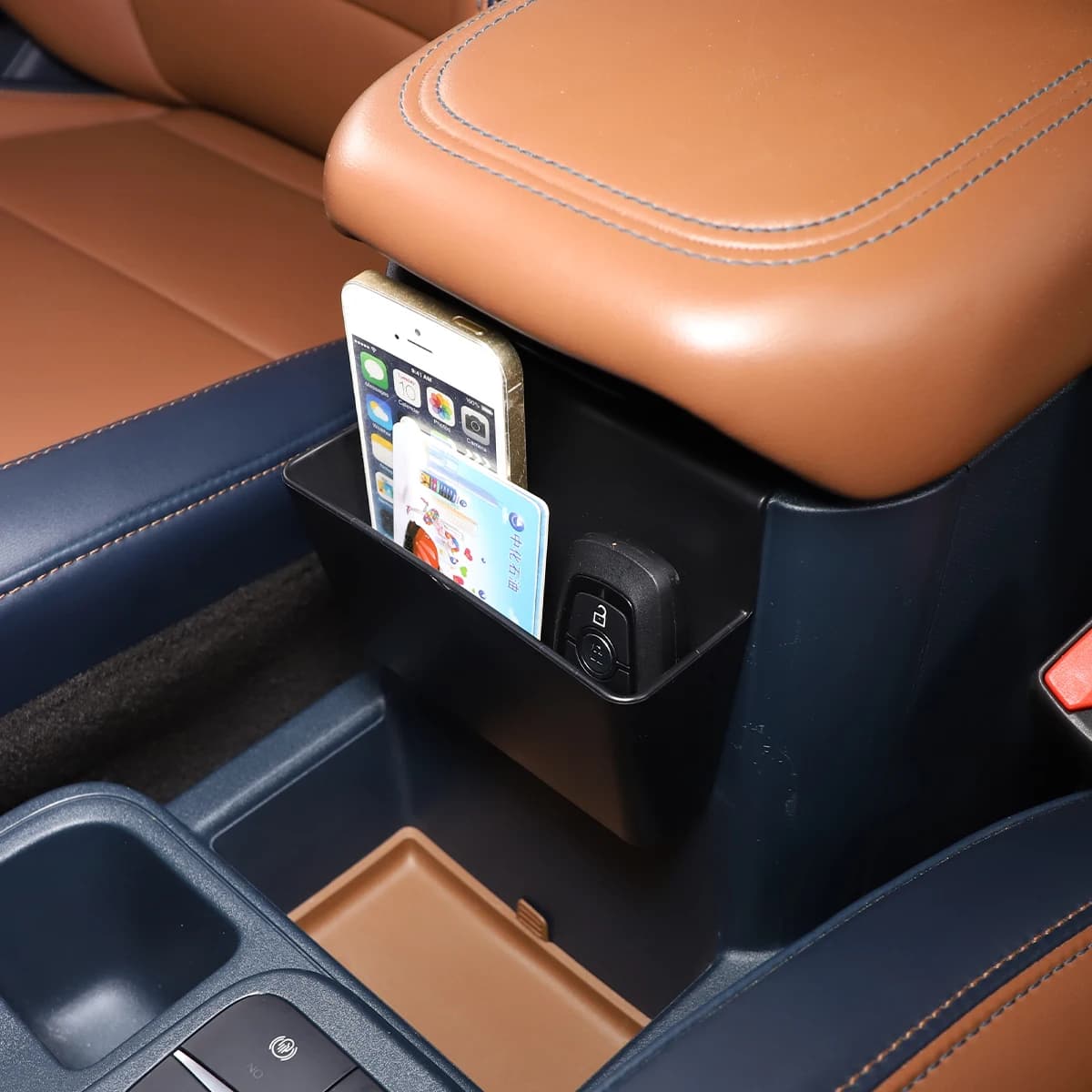 Per Ford Maverick 2022-23 ABS Car Center Console Bracciolo Scatola di Immagazzinaggio Anteriore Vassoio Del Telefono Mobile Contenitore Bin Vassoio Caso Accessori