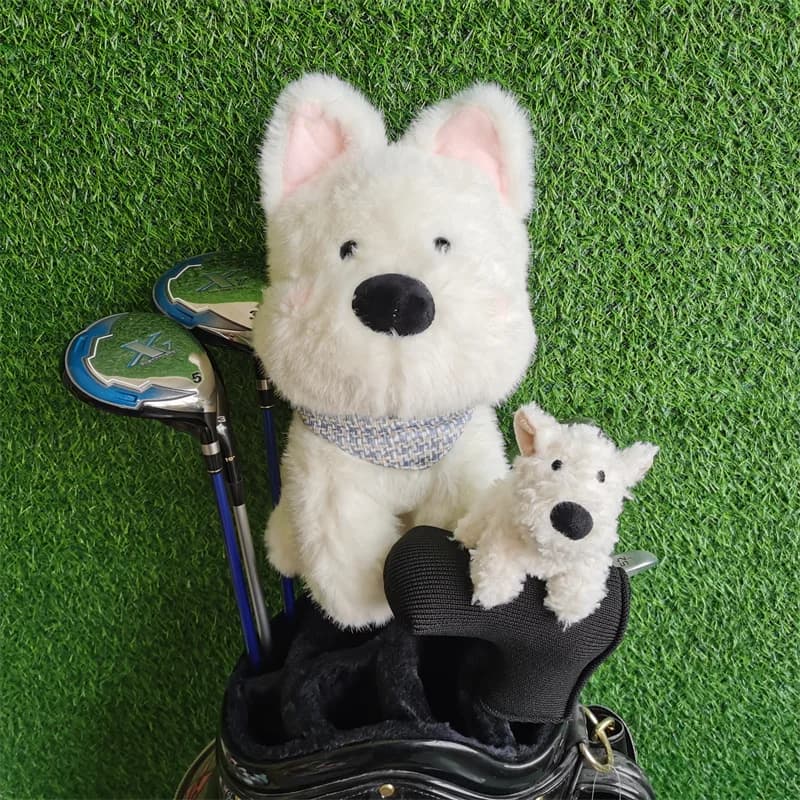 Copricapo per driver da golf per cani delle Highland Copritesta per putter con lama in legno da fairway Trasporto di goccia