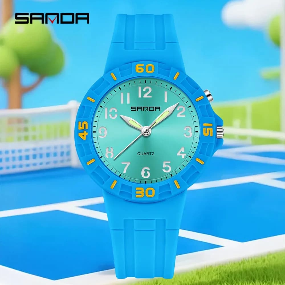 SANDA 6388 Simple Fashion Quartz Watch Students Luminous Waterproof Silicone Strap Sports Watches for Man and Woman reloj hombre