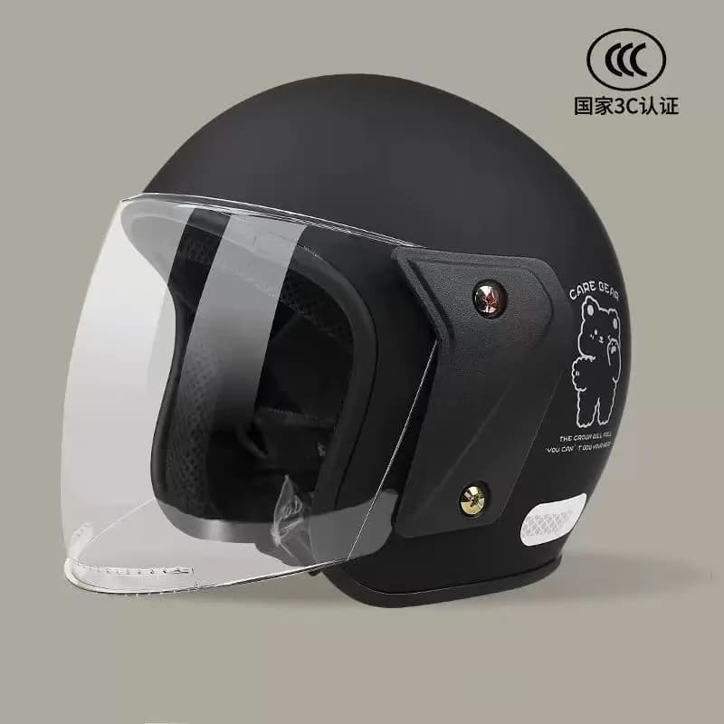 Unisex Helmet Certificate 3C/CE - Medium Universal Helmet for Electric Bike and Moto, Hot for Autumn/Winter, Solar Protection for Summer