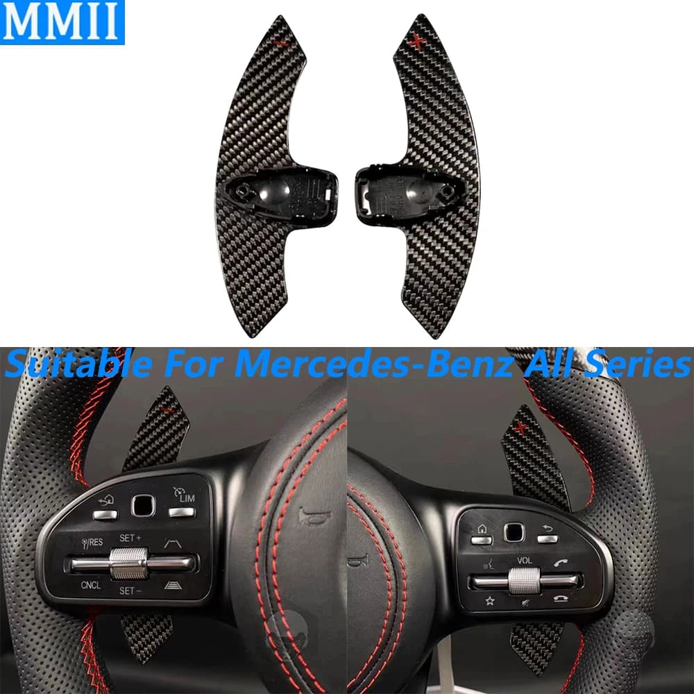 Per Benz Classe S W222 C217 A217 S63 S65 S500 Volante In Fibra di Carbonio Paddle Shifter Estensioni Accessori di Modifica Auto