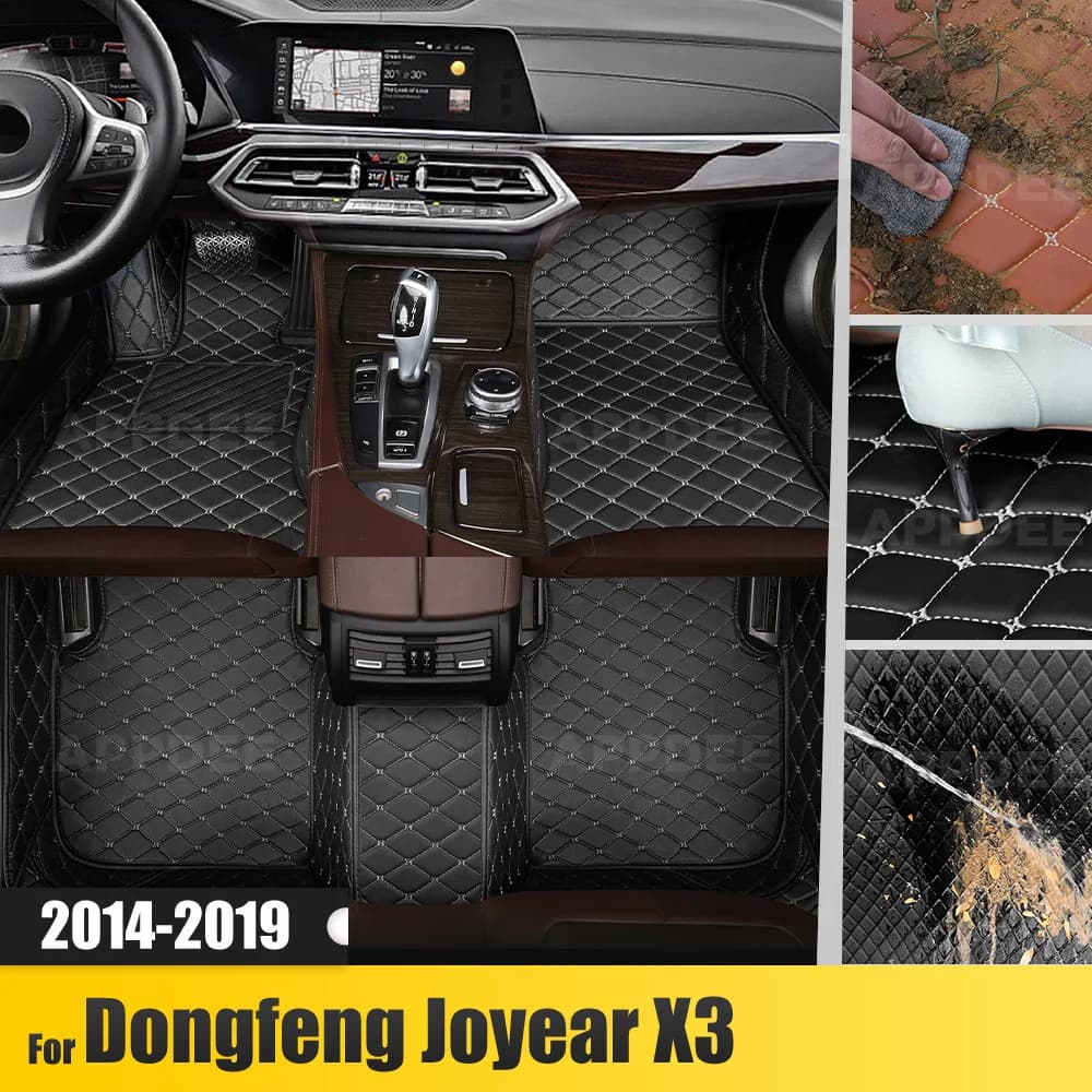 Tappetini auto Per Dongfeng Joyear X3 2014 2015 2016 2017 2018 2019 Auto Personalizzata Rilievi del piede automobile tappeto copertura accessori