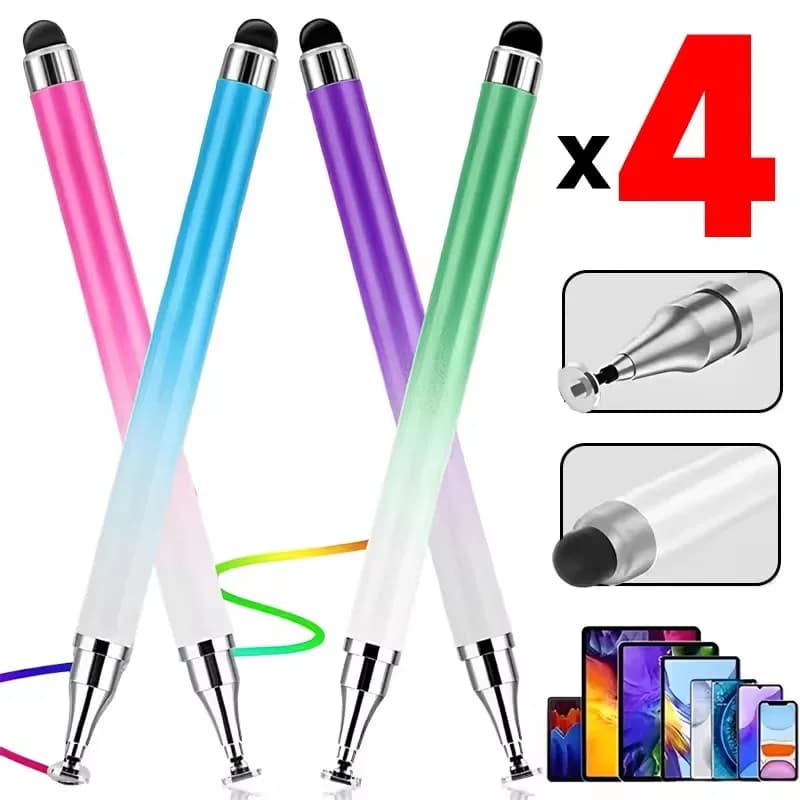 4/1 Pcs Universale 2 in 1 Penna Stilo per Smart Phone Tablet Disegno Matita Capacitiva Schermo Android Touch Pen Per iPhone Samsung