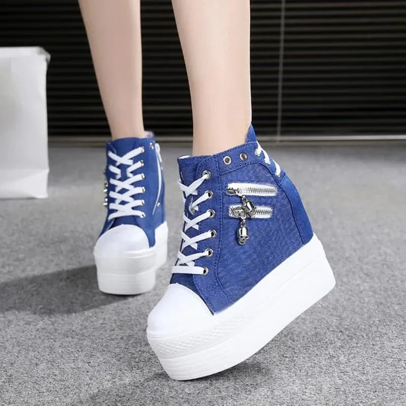 NUOVO marchio scarpe da ginnastica con plateau con tacco nascosto scarpe da donna con zeppa traspirante scarpe da donna casual stivali da donna autunno Zapatos Mujer EVA