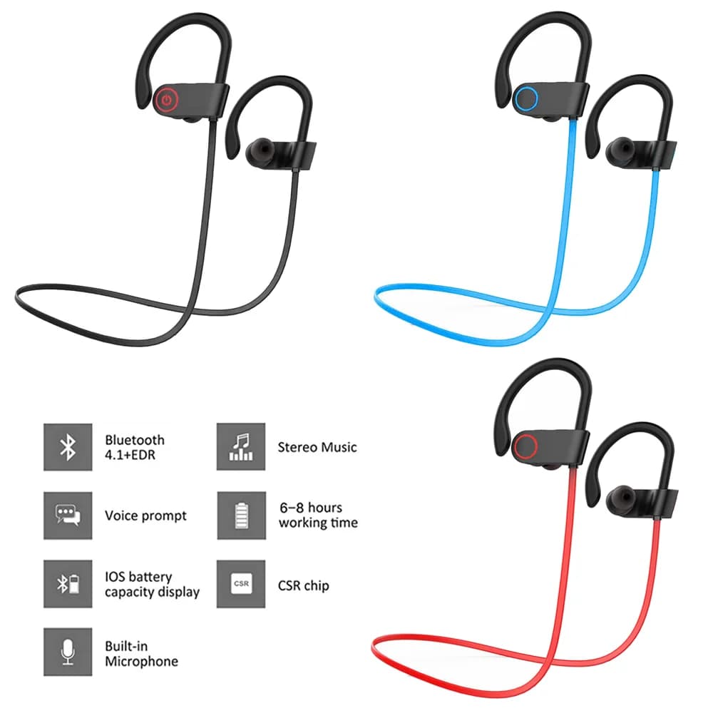 2024 Sport Archetto da collo Wireless Running Auricolare universale Gancio per l'orecchio Cuffie Tappi per le orecchie Auricolare super stereo Bluetooth impermeabile