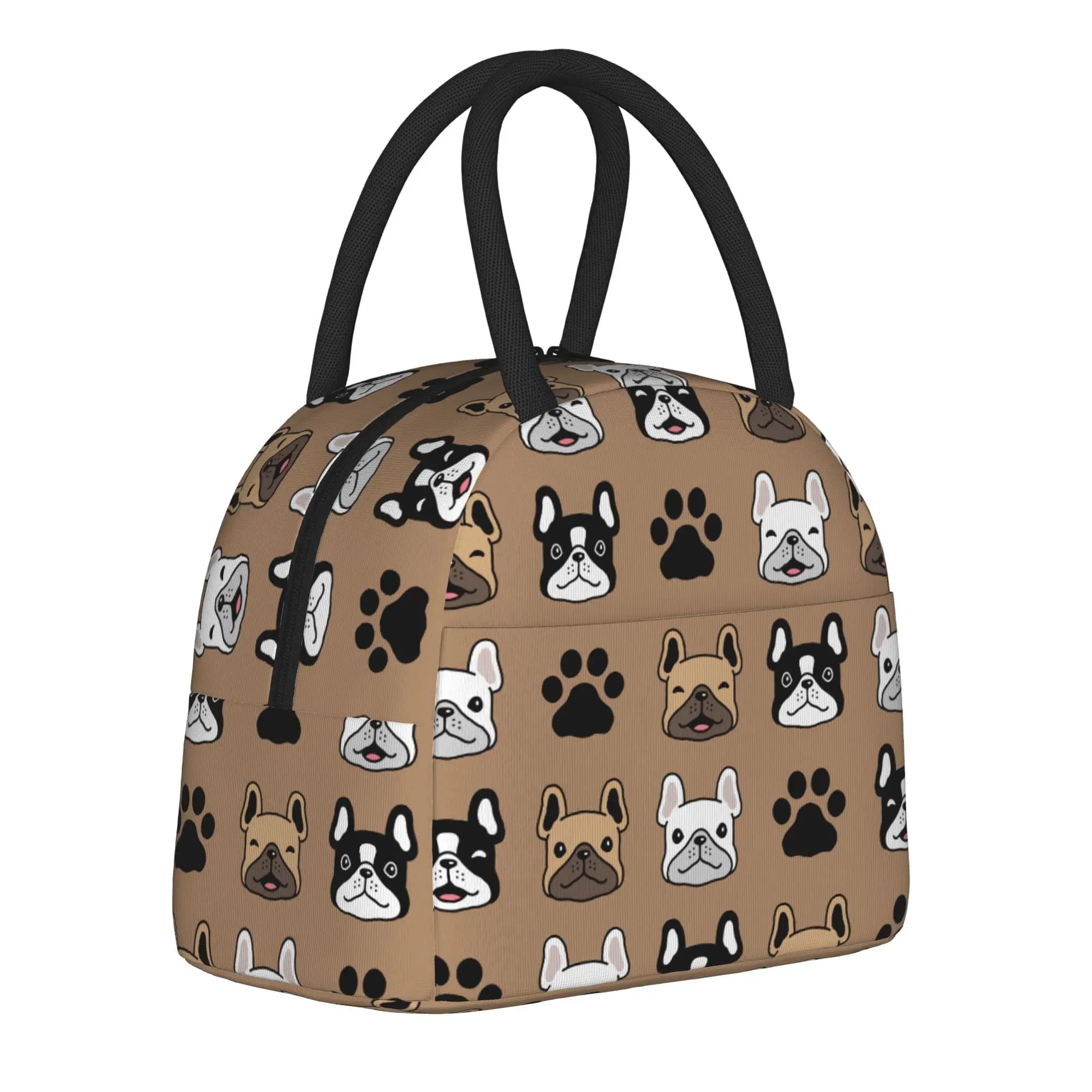 French Bulldog Dog Insulated Lunch Bags Thermal Bag Lunch Container Animal Large Tote Lunch Box Bento Pouch Beach Picnic