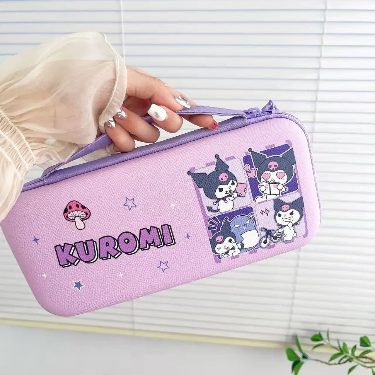 Custodia Protettiva Sanrio Kulomi per Nintendo Switch OLED, Borsa Portatile per Console di Gioco