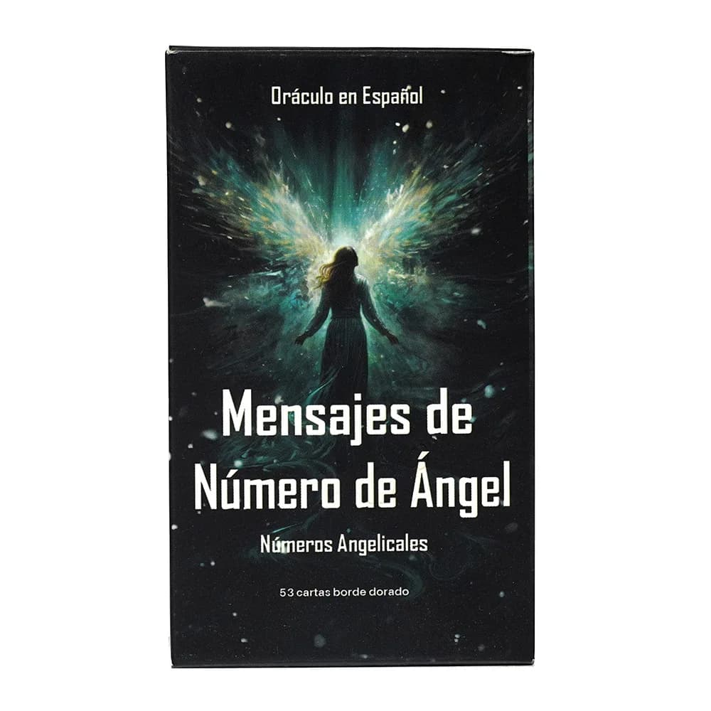 10.3*6cm Angel Number Messages Oracle Cards with Gilded Edges 53 Pcs Cards In Spanish Language