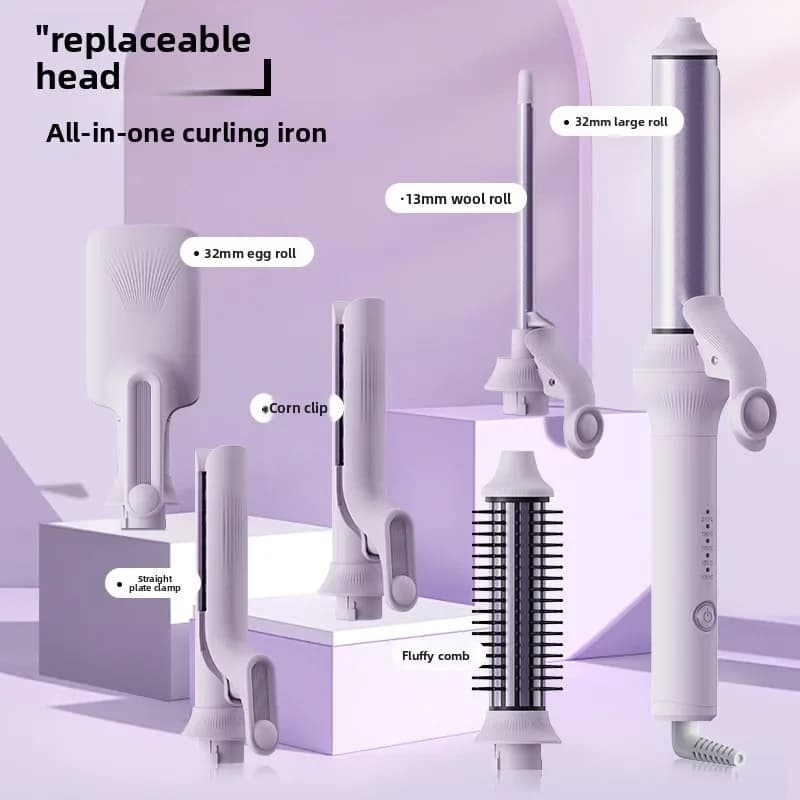 Multifunction Bestseller Multifunction Iron with Large Wave Interchangeable Heads, Voluminous Effect, Automatic and Practical