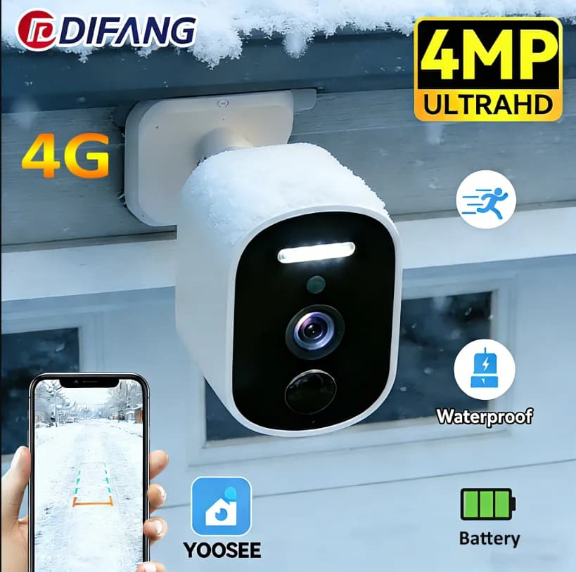 Scheda SIM 4G Yoosee Cam Mini Batteria Videocamera Monitor Protezione di sicurezza Batteria 5000MaH Sorveglianza wireless 4G IP CCV Cam