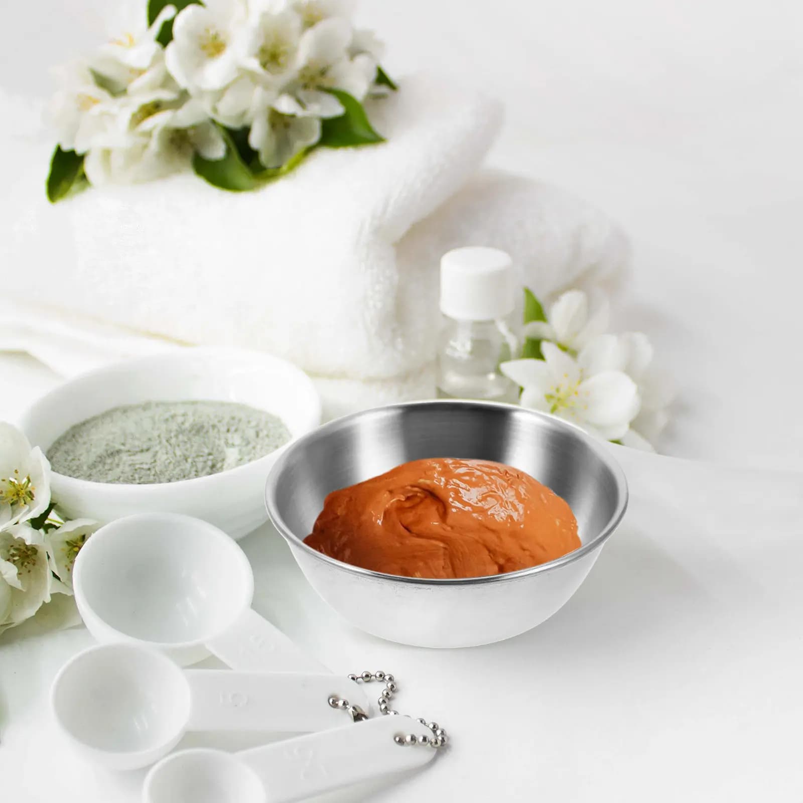 8Pcs Facial Mask Mixing Bowls Stainless Steel Set Beauty Salon Spa DIY Face Mask Bowls Professional Esthetician Tools