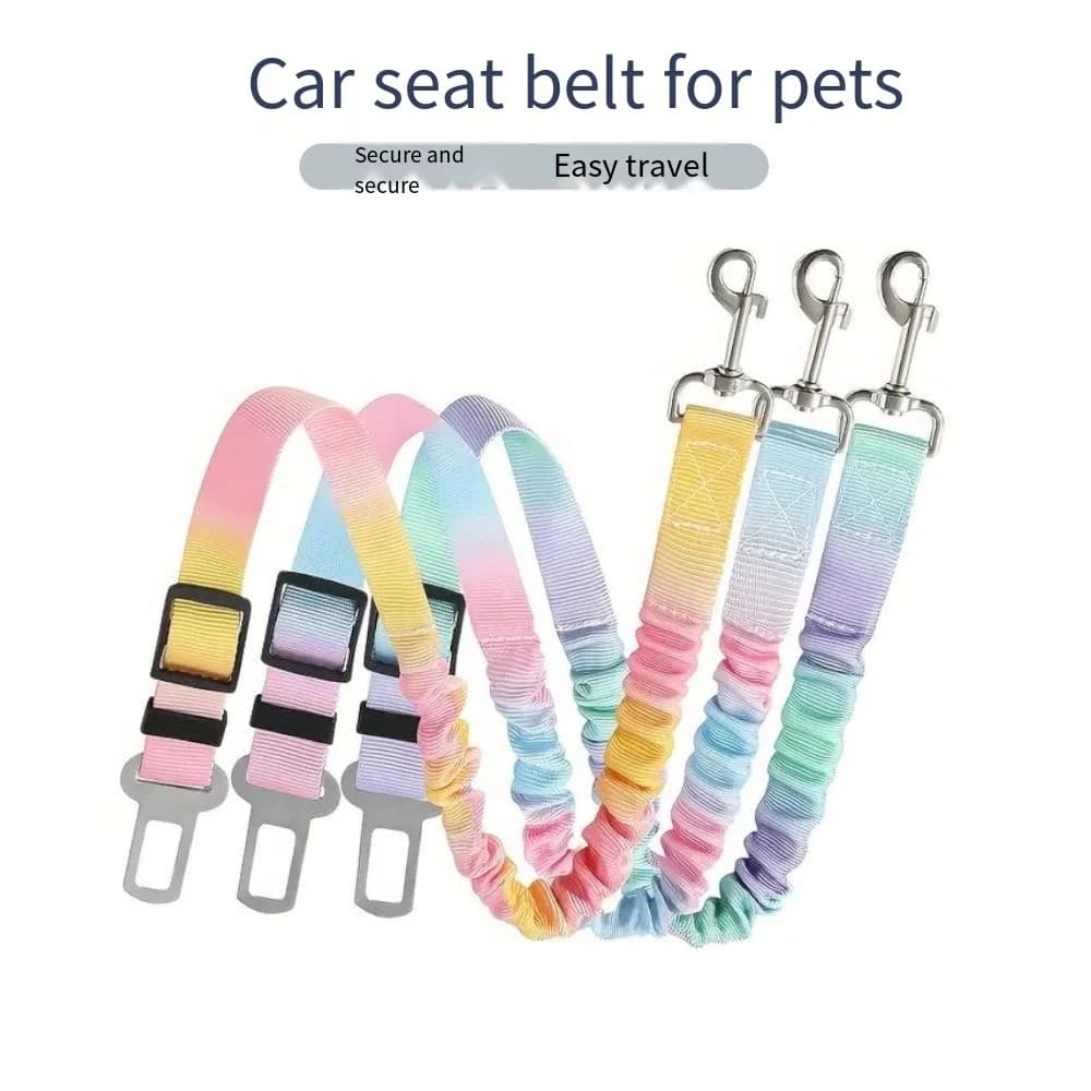 Cintura di sicurezza per auto regolabile per cani - Imbracatura di sicurezza in nylon elastico per viaggi sicuri
