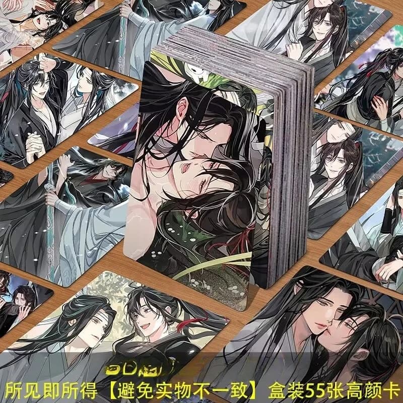 55nuova piccola carta di alto aspetto "Magic Master" caratterizzata da lan Wangji Wei Wuxian's yaoi anime merce carte flash LOMO auto-stampate