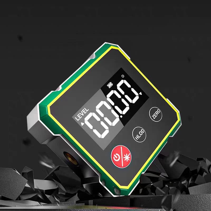 360° Magnetic Digital Angle Finder With Electronic Laser Gauge Ruler Type-C Charging LCD Electronic Protractor Measuring Tool