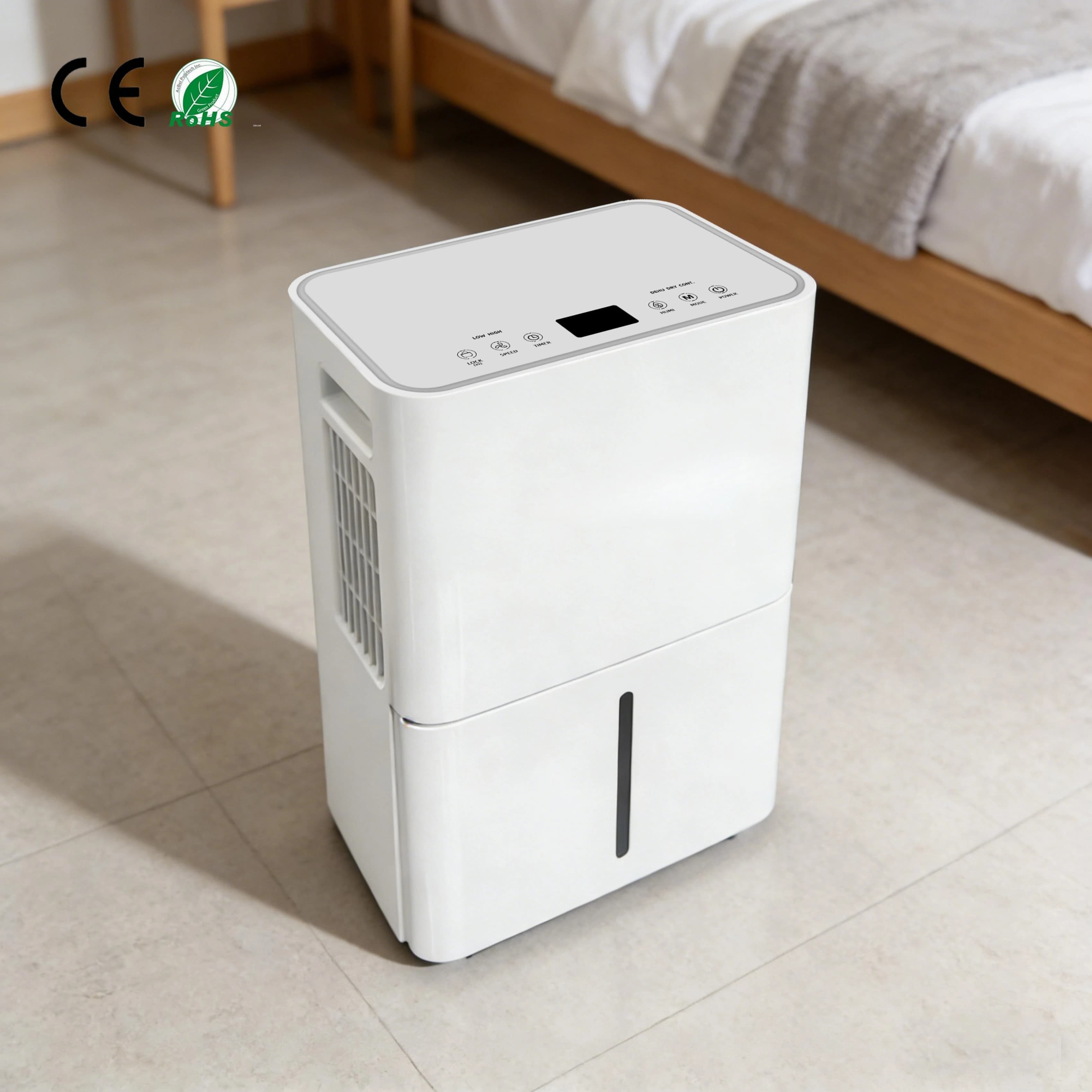 Deumidificatore d'Aria Domestico Wi-Fi OEM Smart da 15L/Giorno con Compressore e Tubo di Scarico