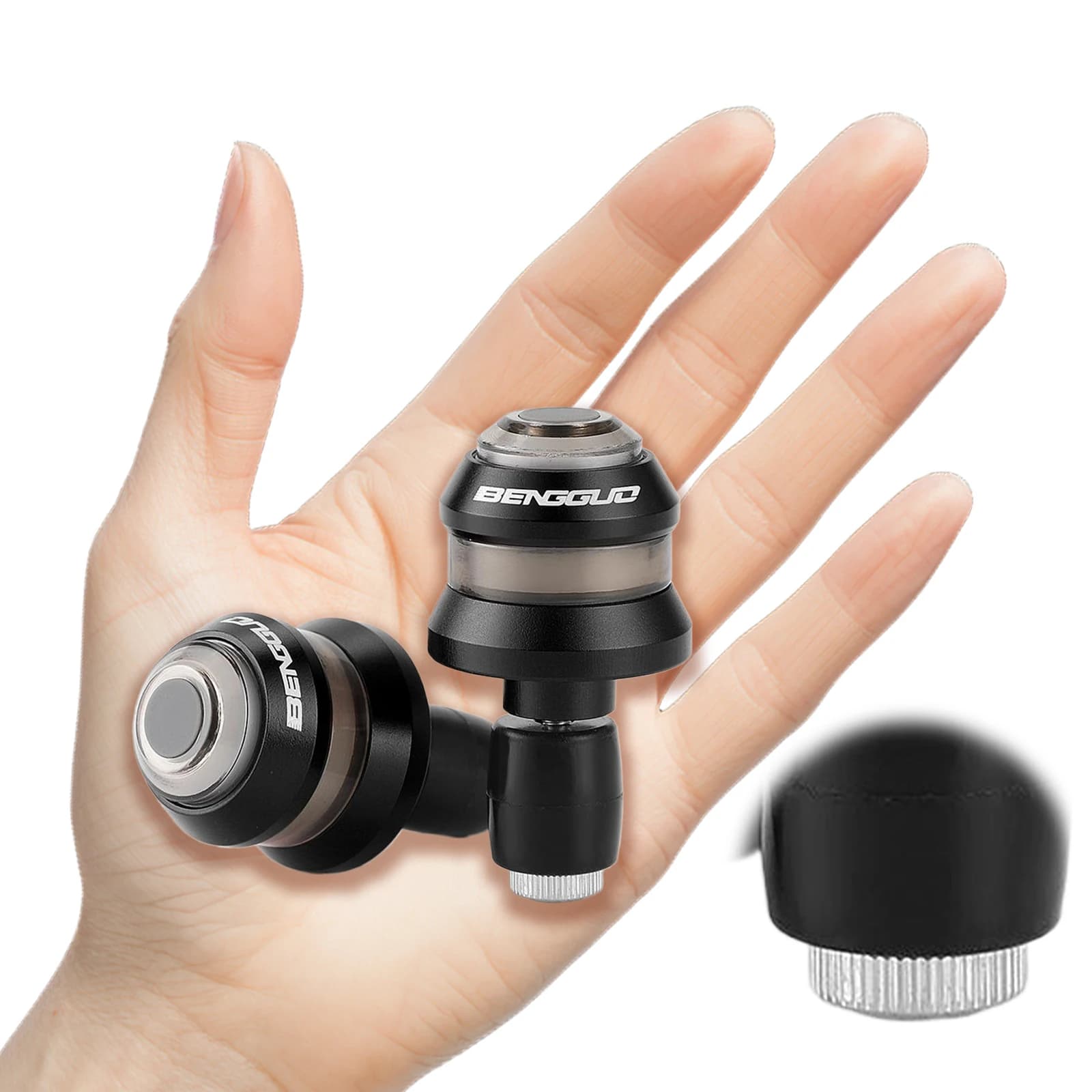 Bike Handlebar End Light Non-Slip Bar End Plug Warning Lights Mountain Bike Handlebar Light Night Riding Road Bikes Accessories
