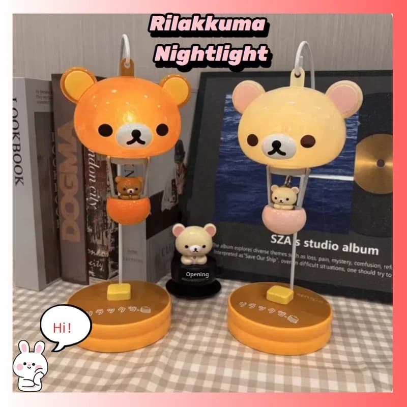 Rilakkuma Palloncino Luce Carino Sanx Foresta Lampada a Palloncino Decorativa Cartoon Luce Notturna Rilassante Orso Tema Creativo Decorazioni per la Casa