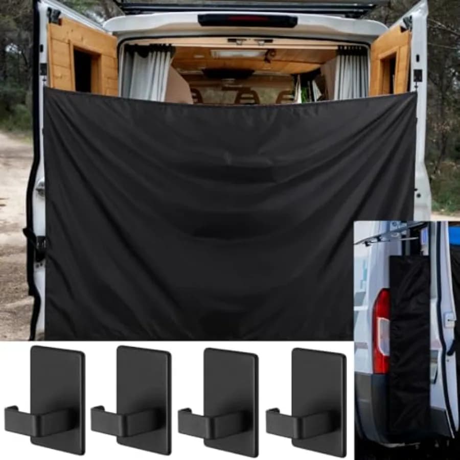 Tende per Camper Grandi 7x6 Piedi, Tende per Privacy per Porta Posteriore del Van con 2 Pannelli Laterali e Ganci Magnetici Regolabili
