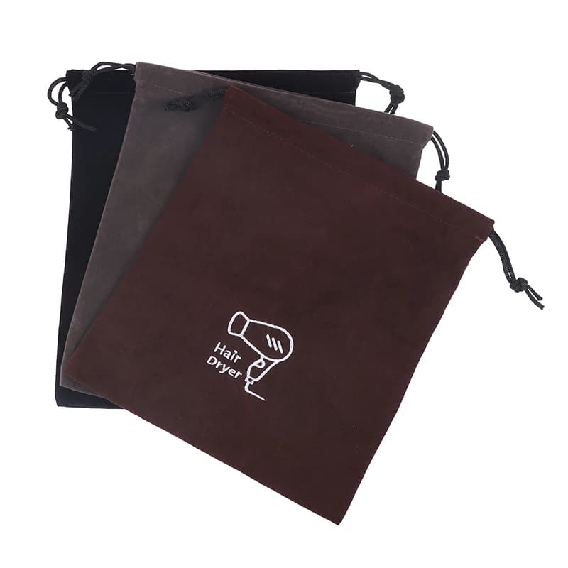 Offerta Speciale: 1 Pezzo Sacchetto Porta Asciugacapelli con Coulisse, Pratico, Multifunzionale, Antipolvere, in Velluto Spesso