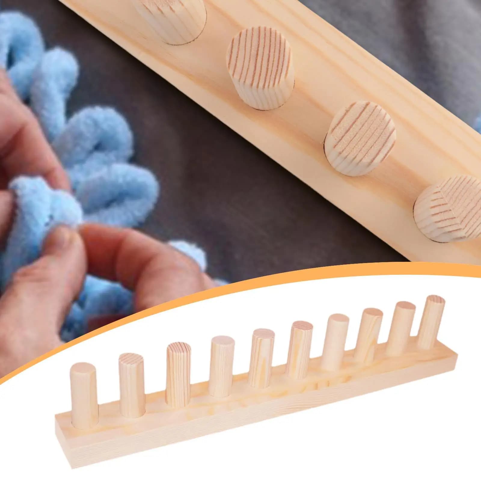 DIY Weaving Loom Wooden Frame Knitting Kit for Chunky Blankets Handcraft Yarn Crochet Accessories