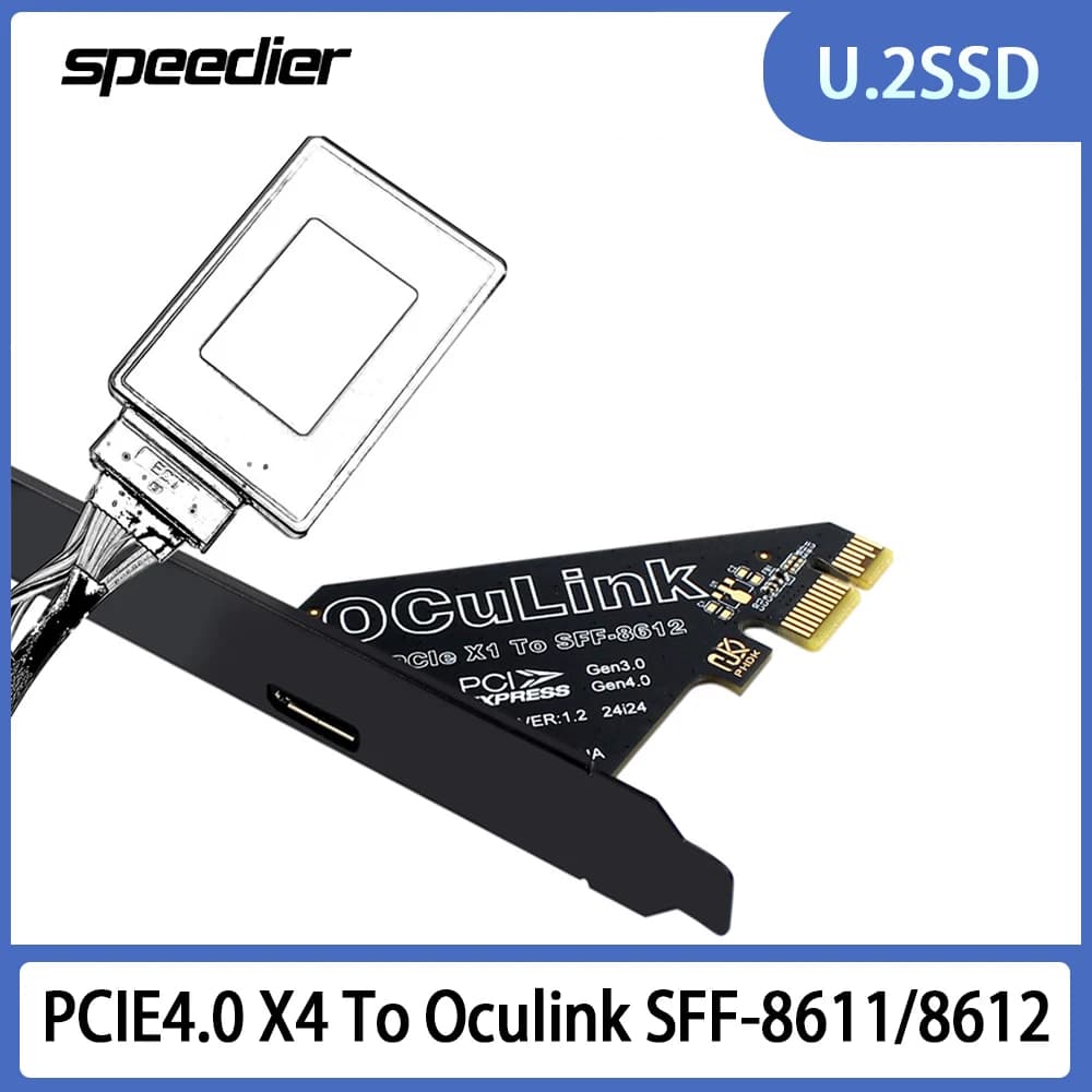 Scheda di espansione PCIe 4.0 X1/X4 a Oculink SFF8611 e 8612 esterna per scheda di espansione scheda grafica esterna SSD Sff-8639 U.2