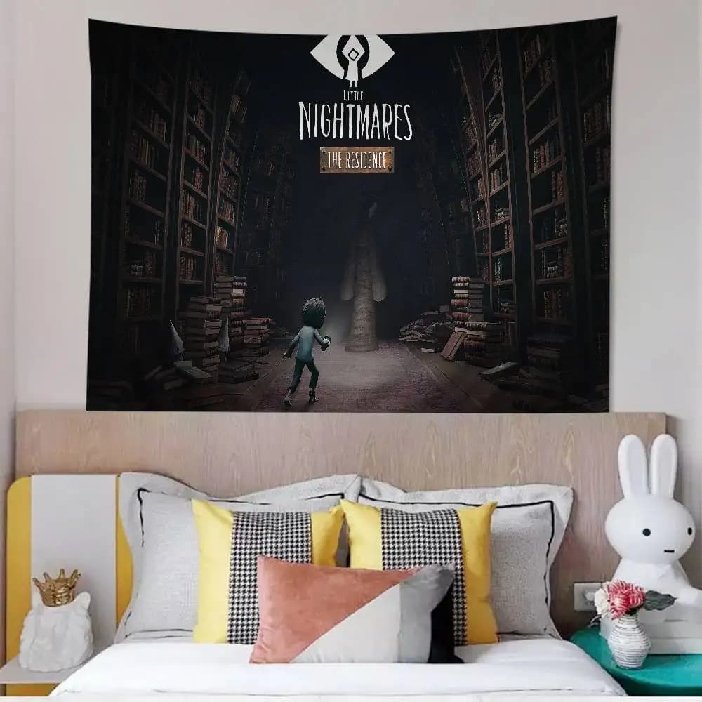 Horror L-Little Game Nightmares Anime Tapestry Hippie Flower Wall Carpets Dorm Decor Cheap Hippie Wall Hanging