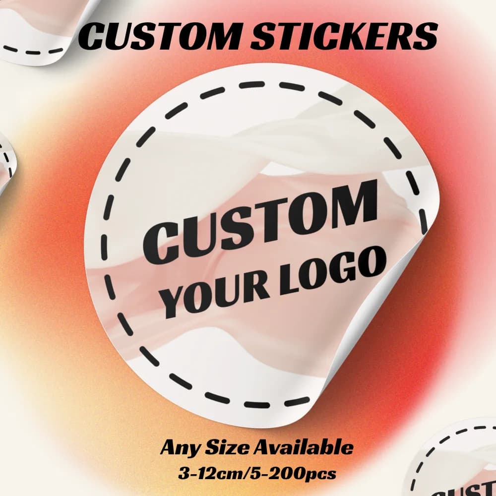20-200 Pezzi Adesivi Personalizzati Rotondi, Etichette Impermeabili con Logo Personalizzato per Confezioni Regalo di Matrimoni e Compleanni