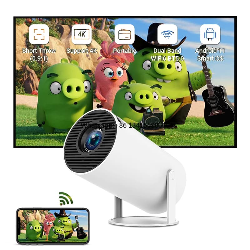 Fabbrica all'ingrosso HY300Pro Full Hd Home Theater Video Proyector Smart Wireless BT Projecteur Mini proiettore portatile 4k