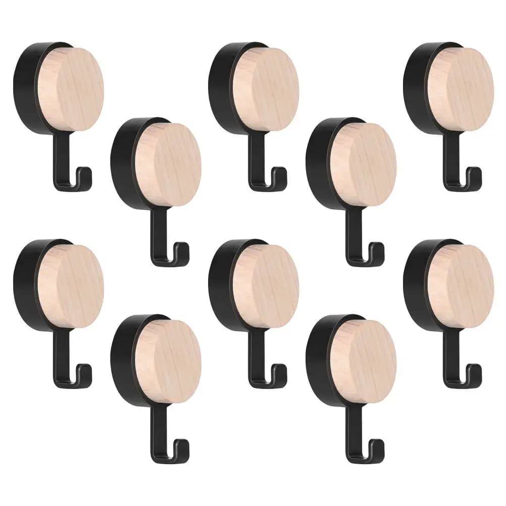 10Pcs Modern Simple Design Wall-Mounted Hooks for Coats Hats Keys Scarves Seamless Pasting Hook Bathroom Kitchen Wall Hanger