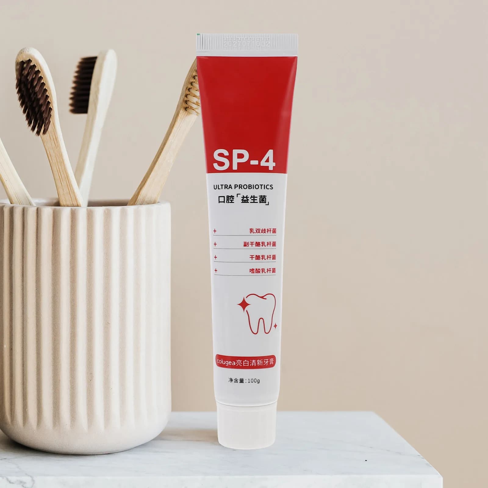 Dentifricio Sbiancante per Denti Sensibili, Formula per Pulizia Profonda, Materiali Naturali, Alito Fresco, Protezione a Lunga Durata, Anti-Macchia