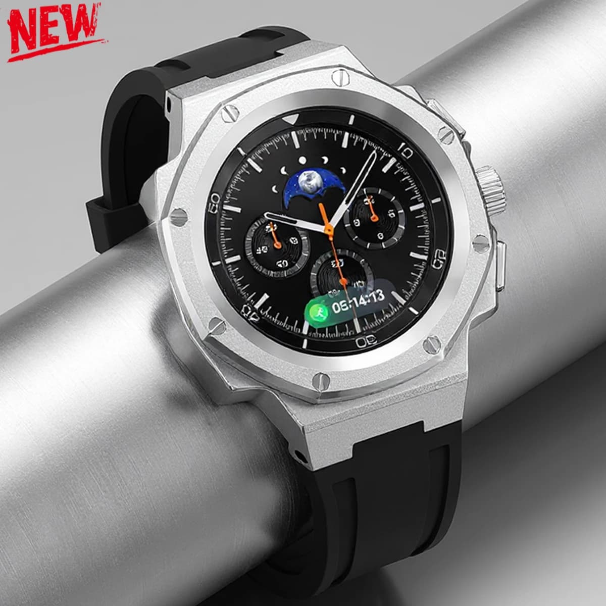 Luxury Modification Kit for Samsung galaxy watch 8 40 44mm/8 classic 46mm Silicone Strap+Metal case for galaxy 8/8 classic