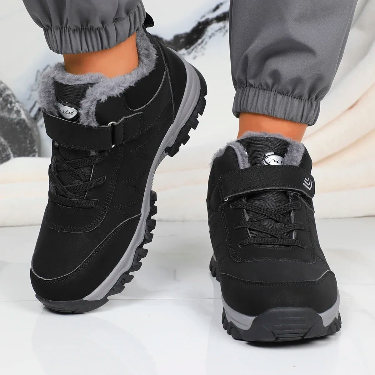 Winter Men Boots High Quality Warm Unisex Snow Boots Comfortable Women Ankle Boots Outdoor Waterproof Hiking Shoes