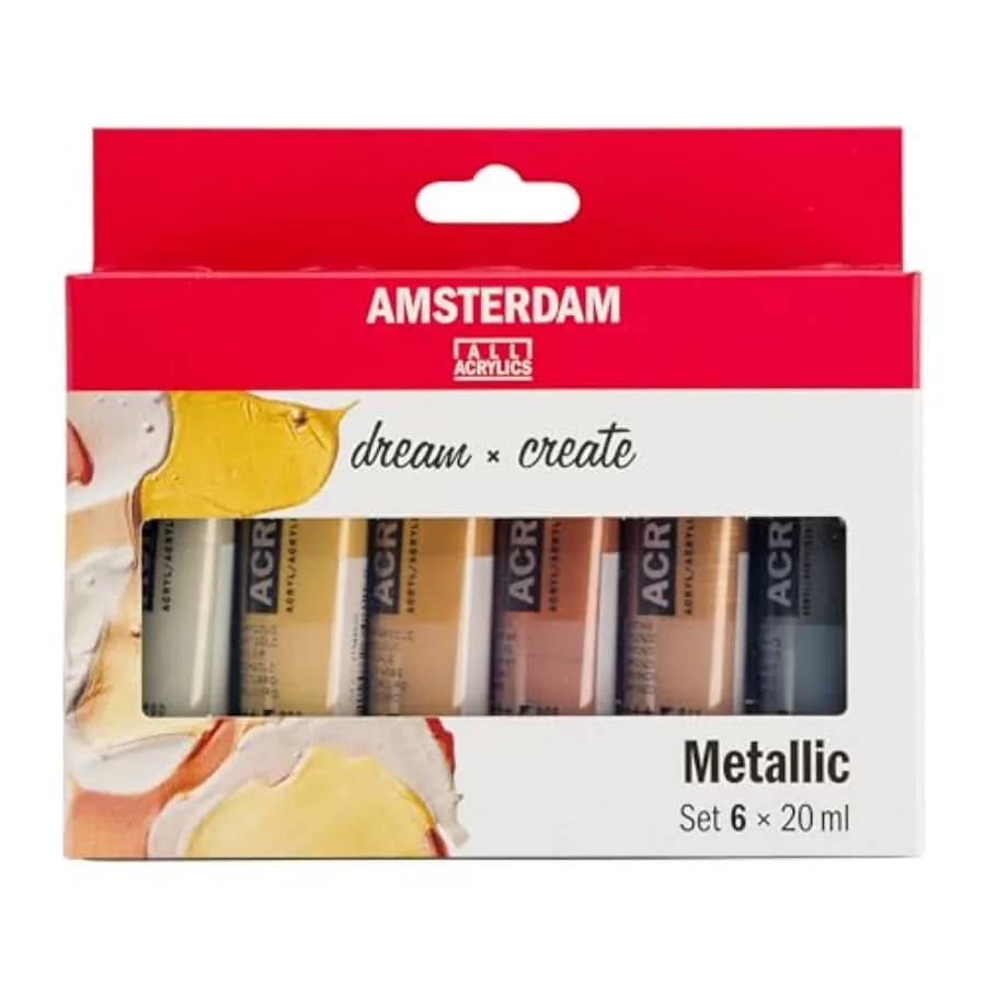 Talens Metallic Acrylic Paint Set 6 X 20 ml