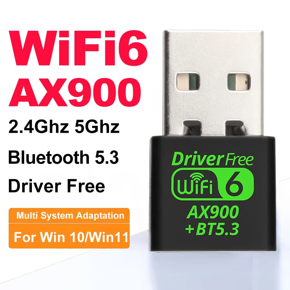 900Mbps USB WiFi Bluetooth 5.3 adattatore Dual Band 2.4G 5G ricevitore esterno Wireless muslimwi-fi Dongle per PC Laptop Desktop